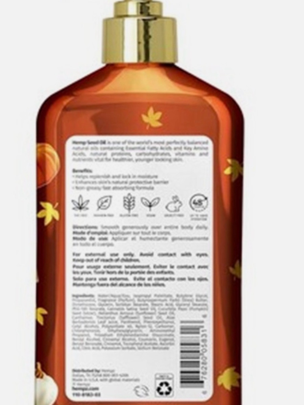 Hempz Spiced Pumpkin Pie Body Moisturizer - Picture 2 of 2